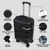 NKT 20 inch Black Trolley Bag