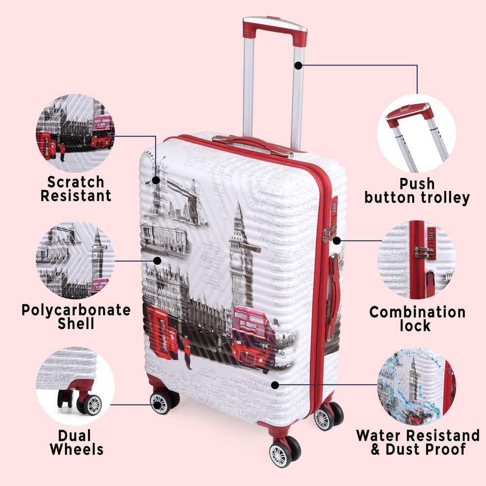 Fancy Printed Red Trolley Bag - Feature: High Quality / Attractive Design