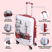 20inch Kandel London Printed London Red SuitCase