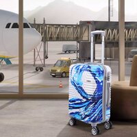 20 inch Kandel London Printed Ocean Blue SuitCase