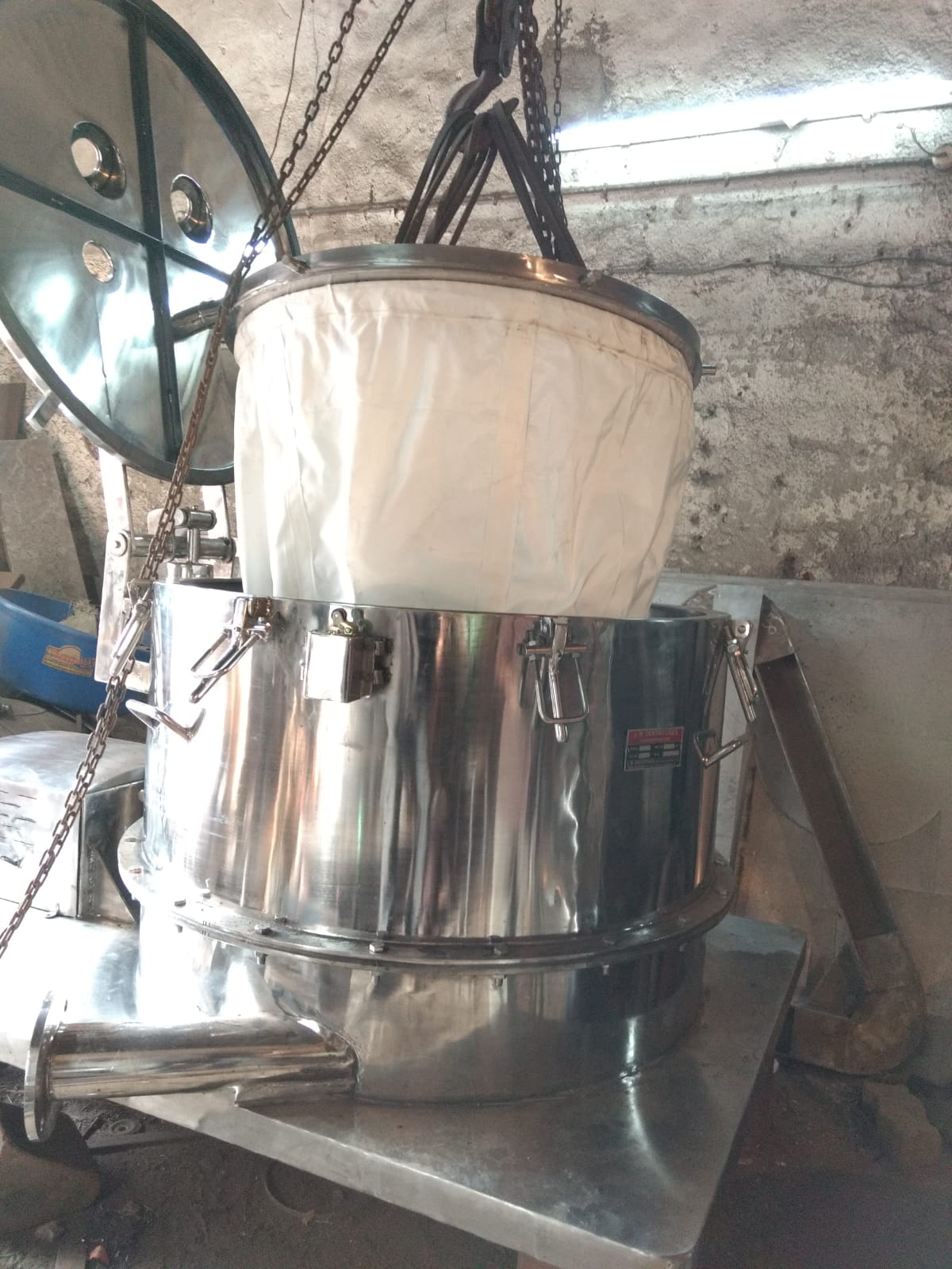 SS Lifting Bag Type Centrifuge Machine