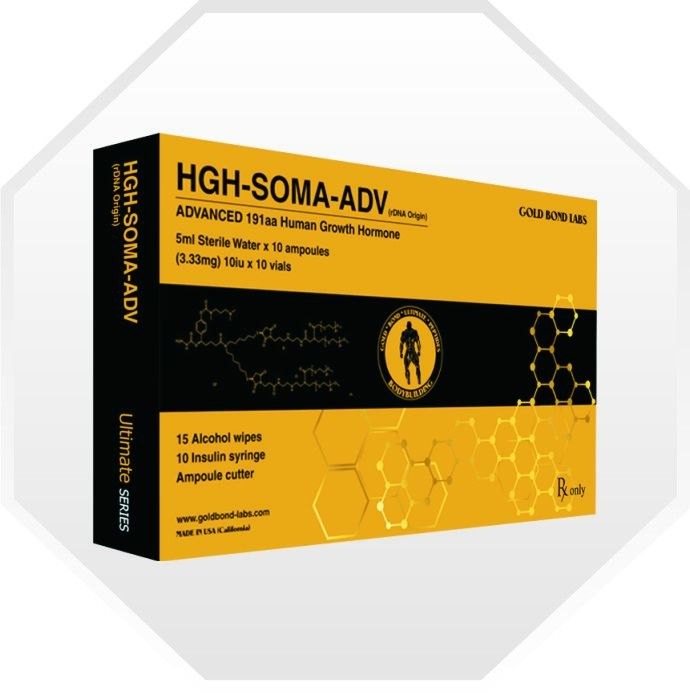 Hgh-soma-adv - 5ml Sterile Water In 10 Ampoules | Advanced Human Growth Hormone For Treating Growth Hormone Deficiency (Ghd)