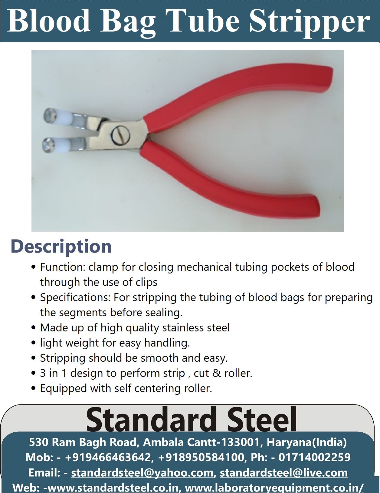 Blood Bag Tube Stripper