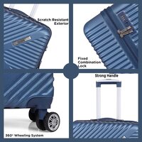 24inch Milan Blue Trolley Bag