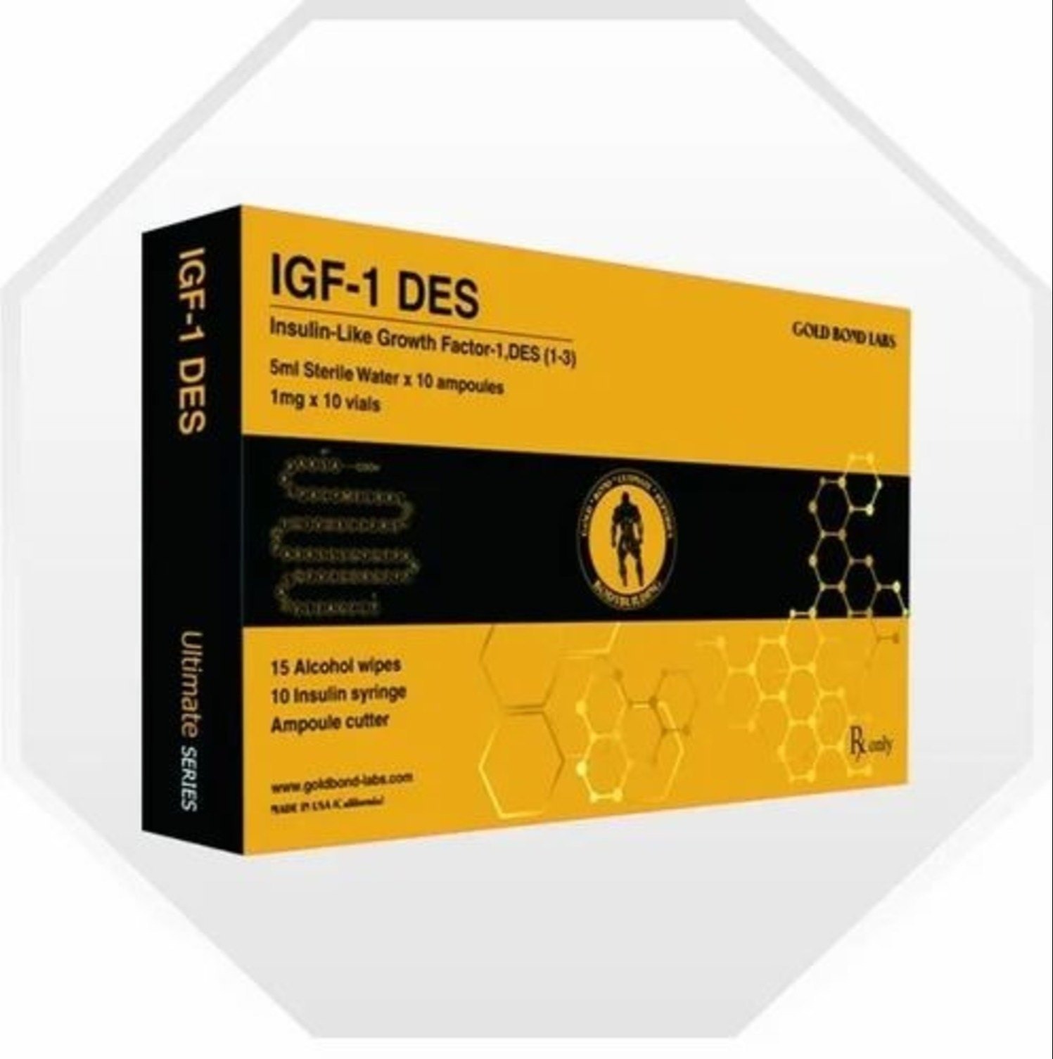 IGF-1 DES Gold Bond Labs Injection For Bodybuilding, 1mgx10vials