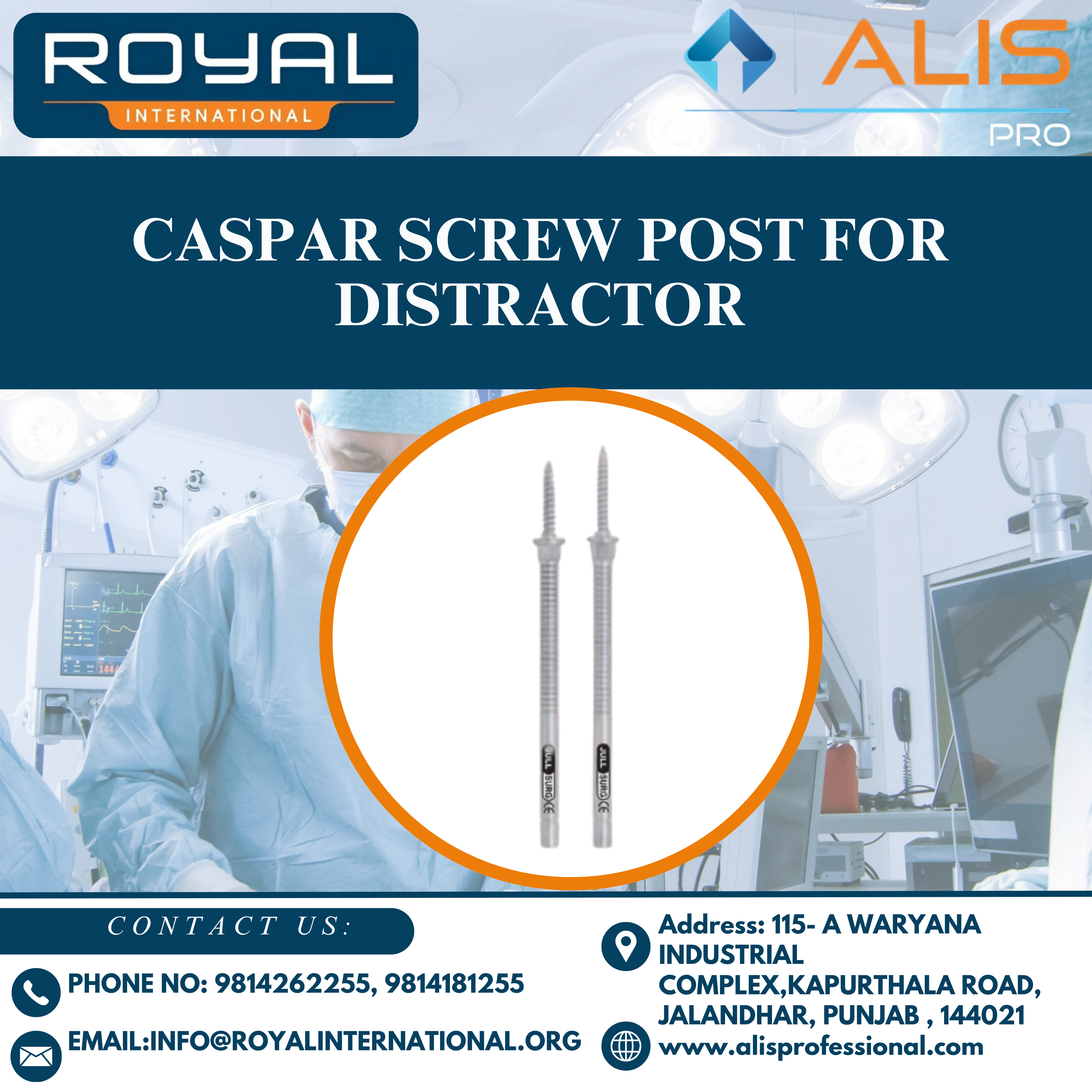 Caspar Screw Post for Distractor