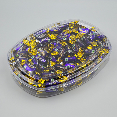 Cp 900 Medium Chocolate Container - Pet & Pp, 18.5x25x42 Cm, Transparent Color, Polished Finish, Eco-friendly Designer Style