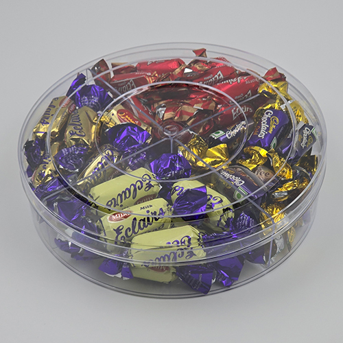 Cp 400 Small Pt Partition Round Container - Color: Transparent