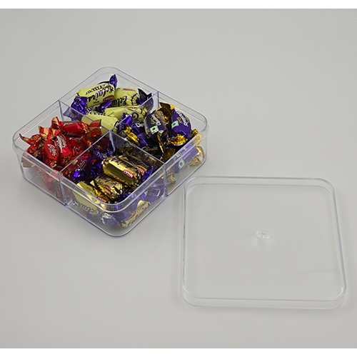Cp Cube Pt Partition Storage Box - Pet & Pp | 12.7x12.7x29 Cm, Lightweight, Modern Design With Compartmentalized Storage Solution