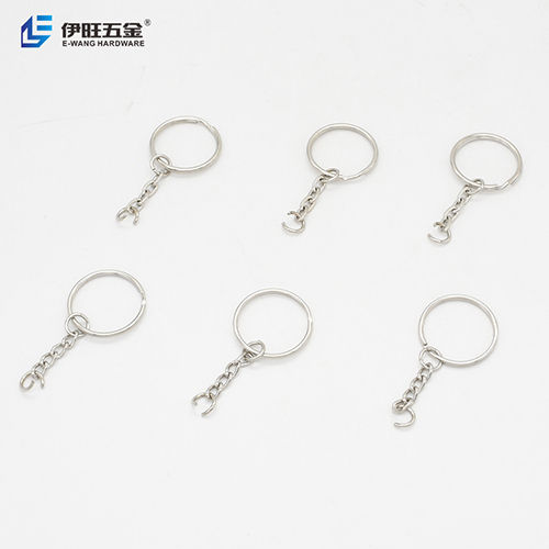 Silver Key Ring With Open Jump Ring - Metals Type: Iron