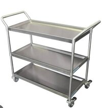 METAL TABLE AND TROLLEY