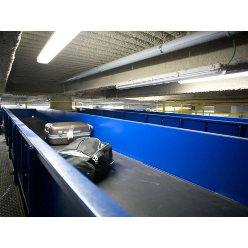 Bag Handling Conveyor System - Color: Blue