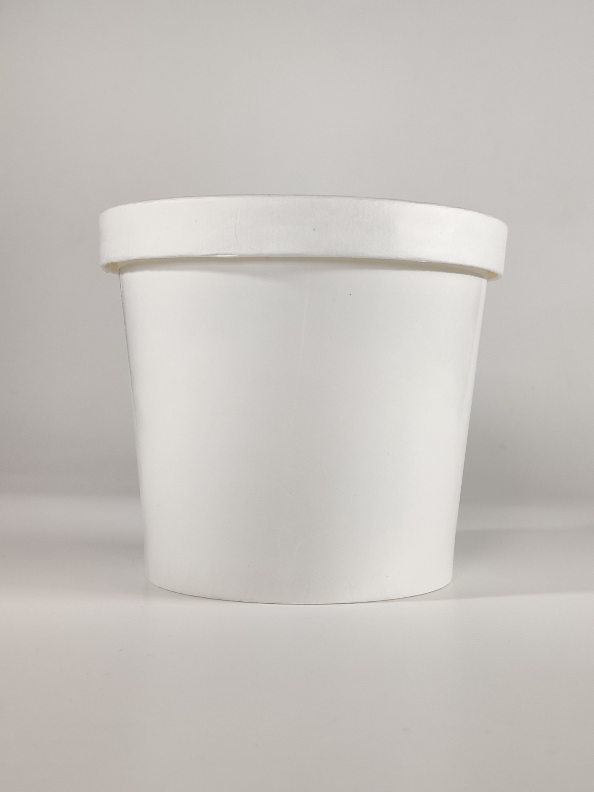 900 Ml Paper Food Container - 300 Gsm, White Color | Microwave Safe, Leak Proof, Recyclable For Frozen & Hot Food