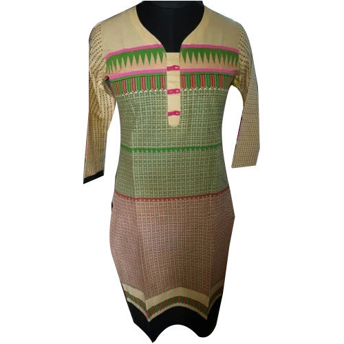 Strip Printed Ladies Kurti - Feature: Washable