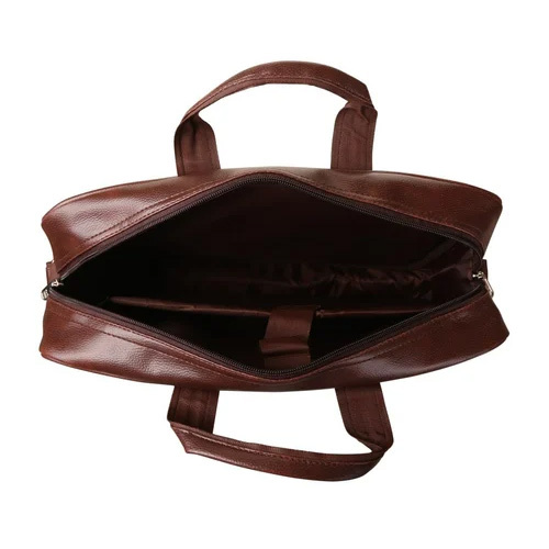 Office Laptop Leather Bag - Color: Brown