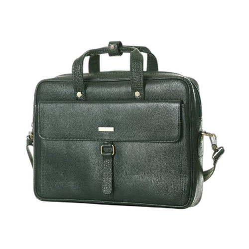 Dark Green Office Laptop Bag - Design: Plain