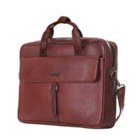 Brown Leather Office Laptop Bag