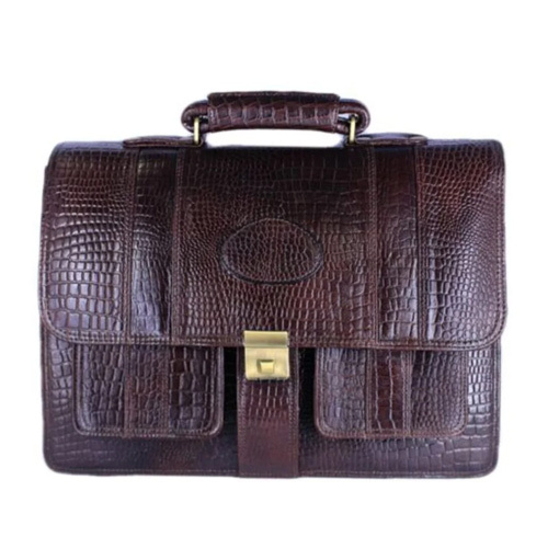 Brown Leather Office Laptop Bag