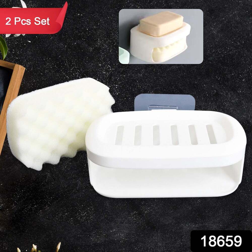 Soap Box With Sponge Dual-use Soap Holdere