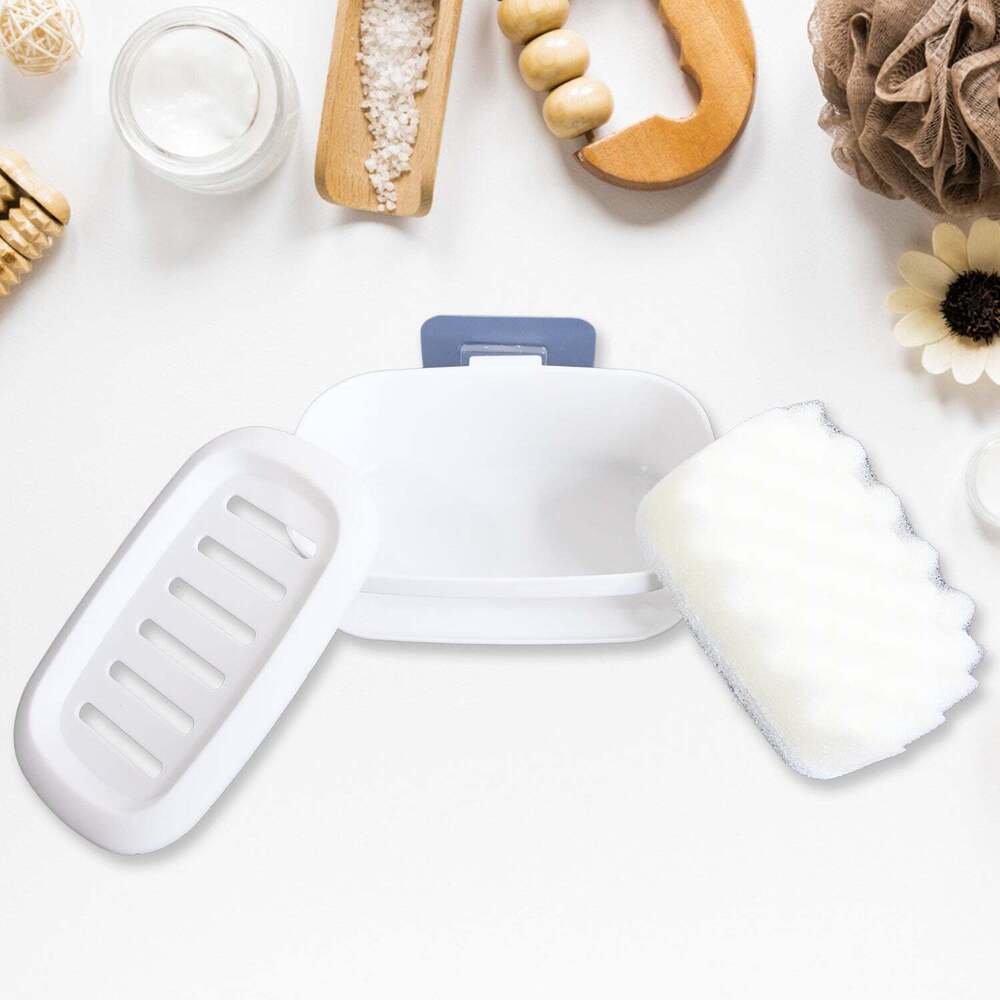 Soap Box With Sponge Dual-use Soap Holdere