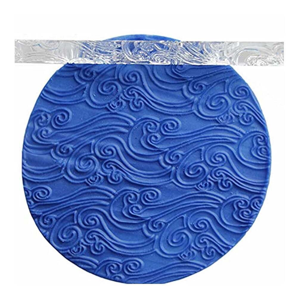 Textured Embossed Acrylic Rolling Pinssfondant Cake Decorating Toolss