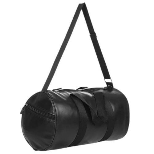 Black Leather Gym Bag