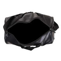 Black Leather Gym Bag