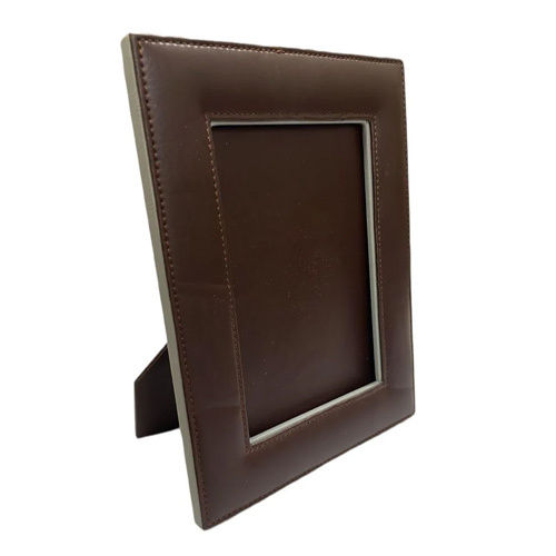 Leather Photo Frame - Color: Brown