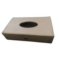 Leather Tissue Box - Leatherette, 10x5x4 Inches, Beige Color | Standard Capacity, Matte Finish For Easy Tissue Dispensing