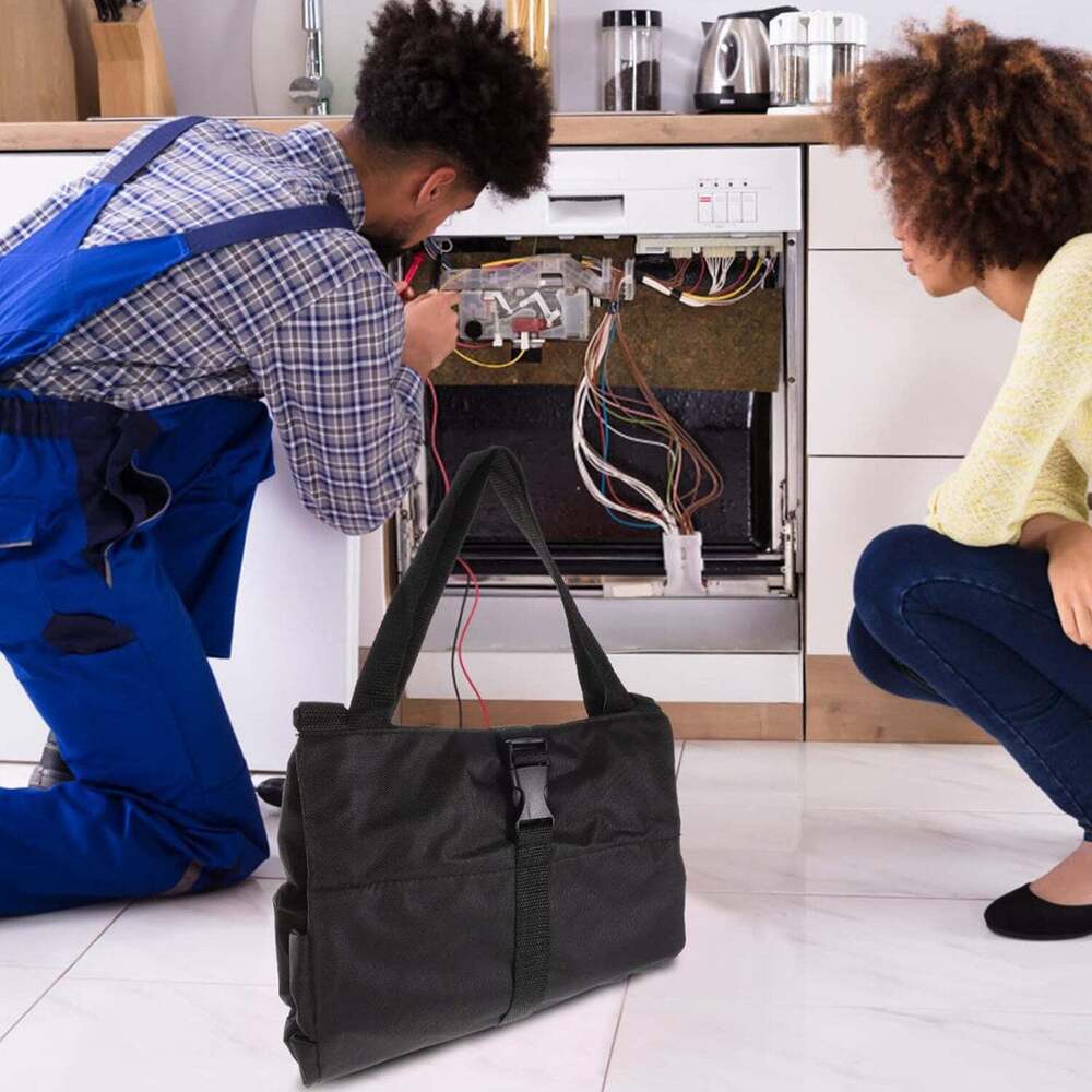 Hardware Kit Organizer For Storage Tools Bag With 5 Zipper Pockets