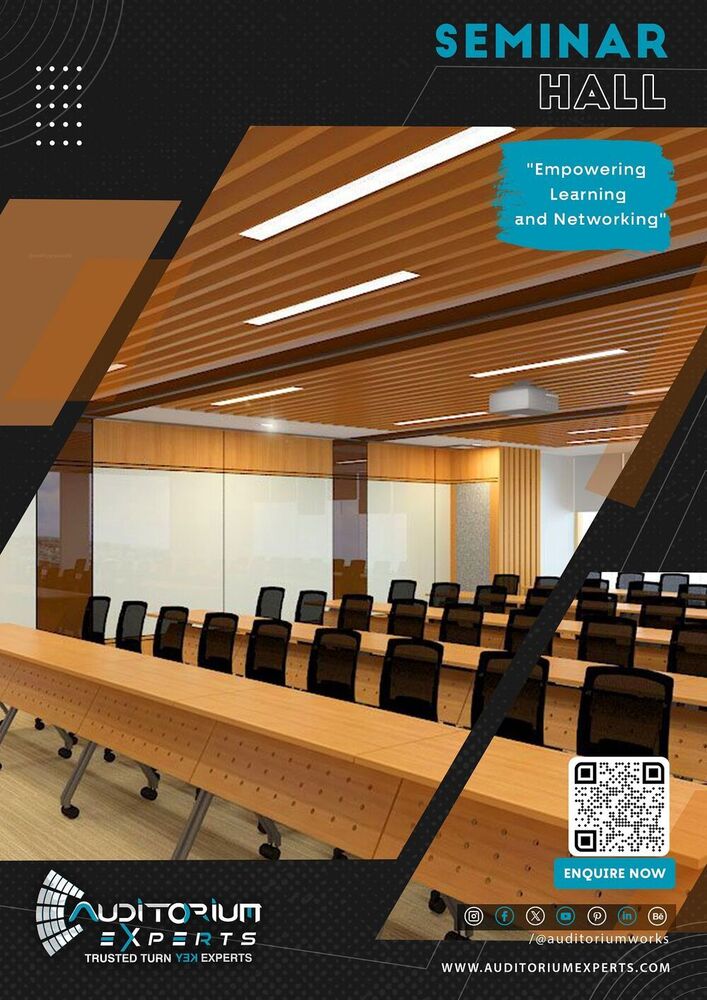 Seminar Hall - Custom Design For Optimal Engagement | Advanced Av Solutions, Expert Lighting, Acoustic Engineering, Integrated Control Systems