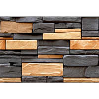 Elevation Ceramic Wall Tiles - Ceramic Material, Rectangular Shape, Multi-Color Finish | Embossed Surface for Texture, Easy to Clean and Maintain