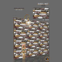 300x450 3D Glossy Vitrified Wall Tiles - Vitrified Material 300x450 MM Size Multi-Color Super Glossy Surface Finish Rectangle Shape