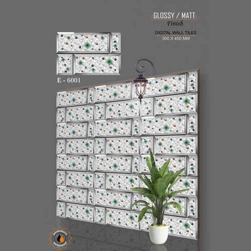 450 X 300mm Glossy Collection Wall Tiles - Ceramic, 450X300mm, Multi Color | Super Glossy Surface, Easy Installation, Indoor & Wet Area Suitable