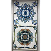 Designer Floral Nano Vitrified Tile - Ceramic, 600x600 mm, Multi Color | Glossy Finish, Non-Slip Feature, Full Body Durability