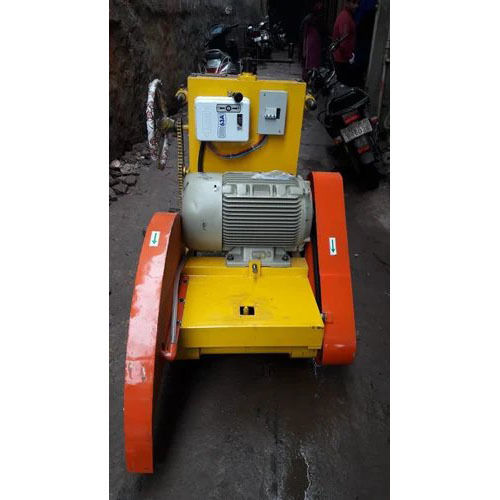 Concrete Groove Cutter With Electric Motor - Color: Yellow