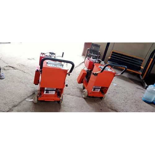 Concrete Groove Cutter Machine - Steel Material, 14 Inch Blade Size, Red Color | Automatic Operation, Water Chiller Cooling System, Maintenance Free Design