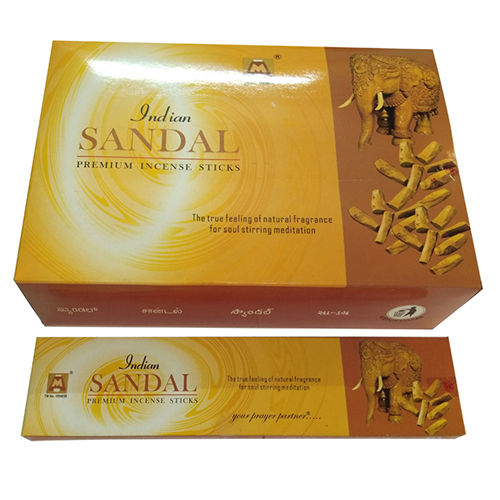 Sandal Incense Sticks - High-Quality Bamboo, Solid Form | Eco-Friendly, Pure Sandalwood Fragrance, Ideal for Meditation and Relaxation