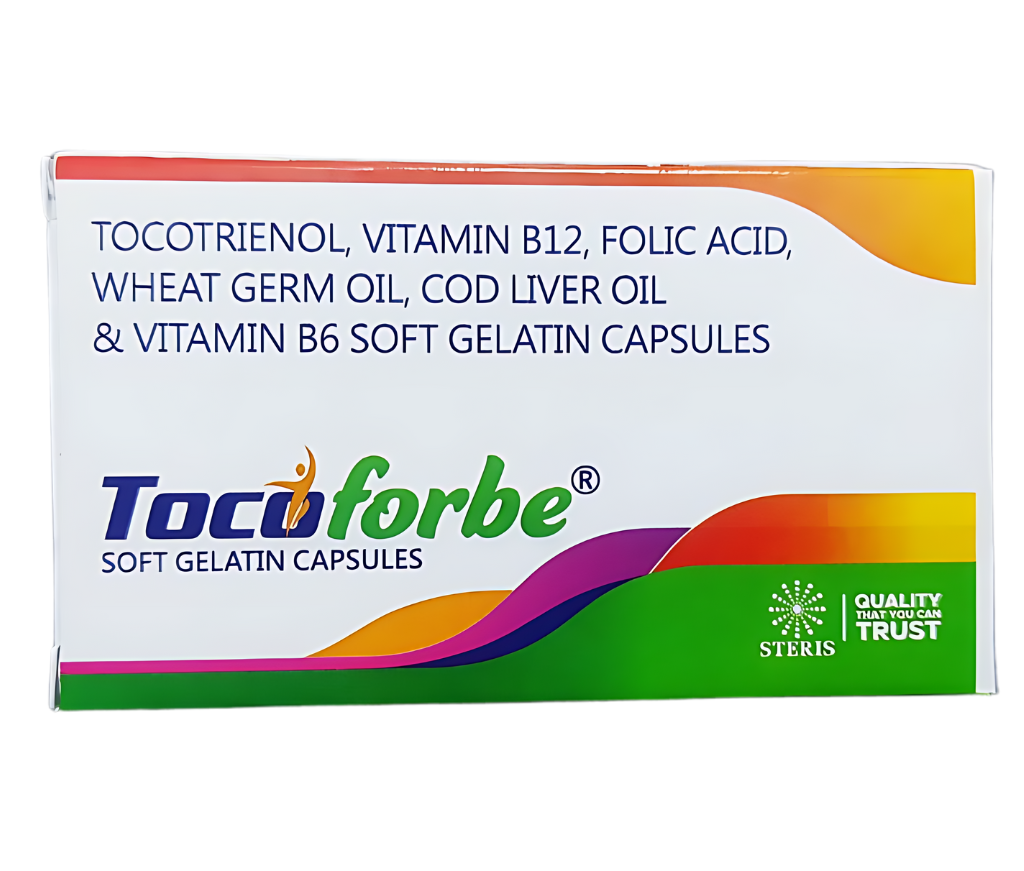 Tocotrienol, Vitamin B12, Folic Acid, Wheat Germ Oil, Cod Liver Oil & Vitamin B6 Soft Gelatin Capsules - Suitable For: Suitable For All