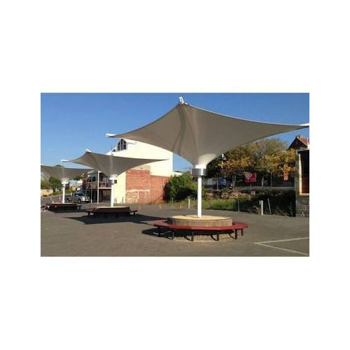 Tensile Fabric Umbrella Structure - Color: White