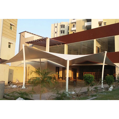 Swimming Pool Covering Tensile Structure - Color: White