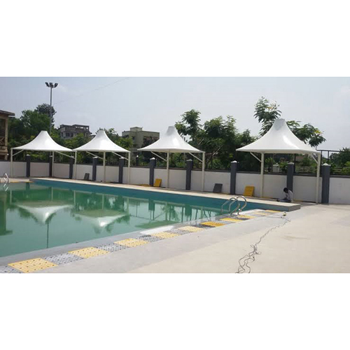 Cone Swimming Pool Tensile Structure - Color: White