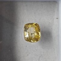 Natural Sapphire - 4.79 Grams, Yellow Rectangular Natural Stone For Astrology Enthusiasts And Gemstone Collectors