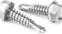Self Drilling Screws - Hardened Carbon Steel 4.2x13 Mm, Zinc Plated Galvanized, Hex Head, Fully Threaded, Din 7504k