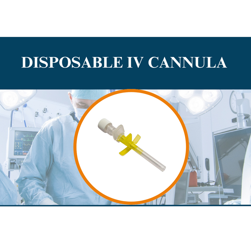 Disposable IV Cannula - Medical-Grade Plastic, Sterile IV Kit for Surgical Use | Easy to Use, Disposable, Cost-Effective, Sterile Dressing