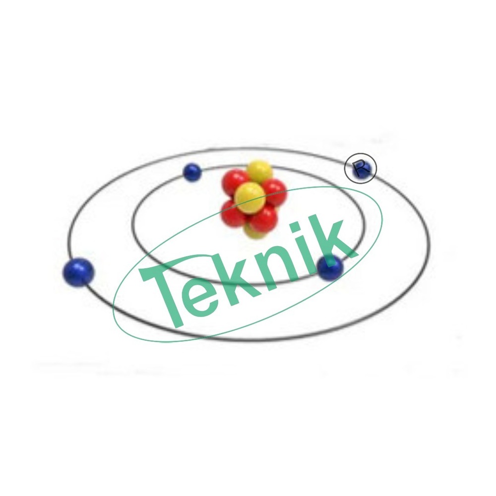 Atomic Model - Thick Transparent Plastic Disc 150x50 Mm, Nucleus Sphere And Electron Orbits For Atomic Study