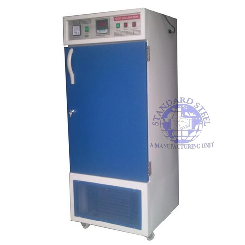 Laboratory Bod Incubator - Stainless Steel, 610x455x410 Mm, White Enamel Finish | Double Wall Design, Magnetic Door Seal, Temperature Range 5â°c To 50â°c