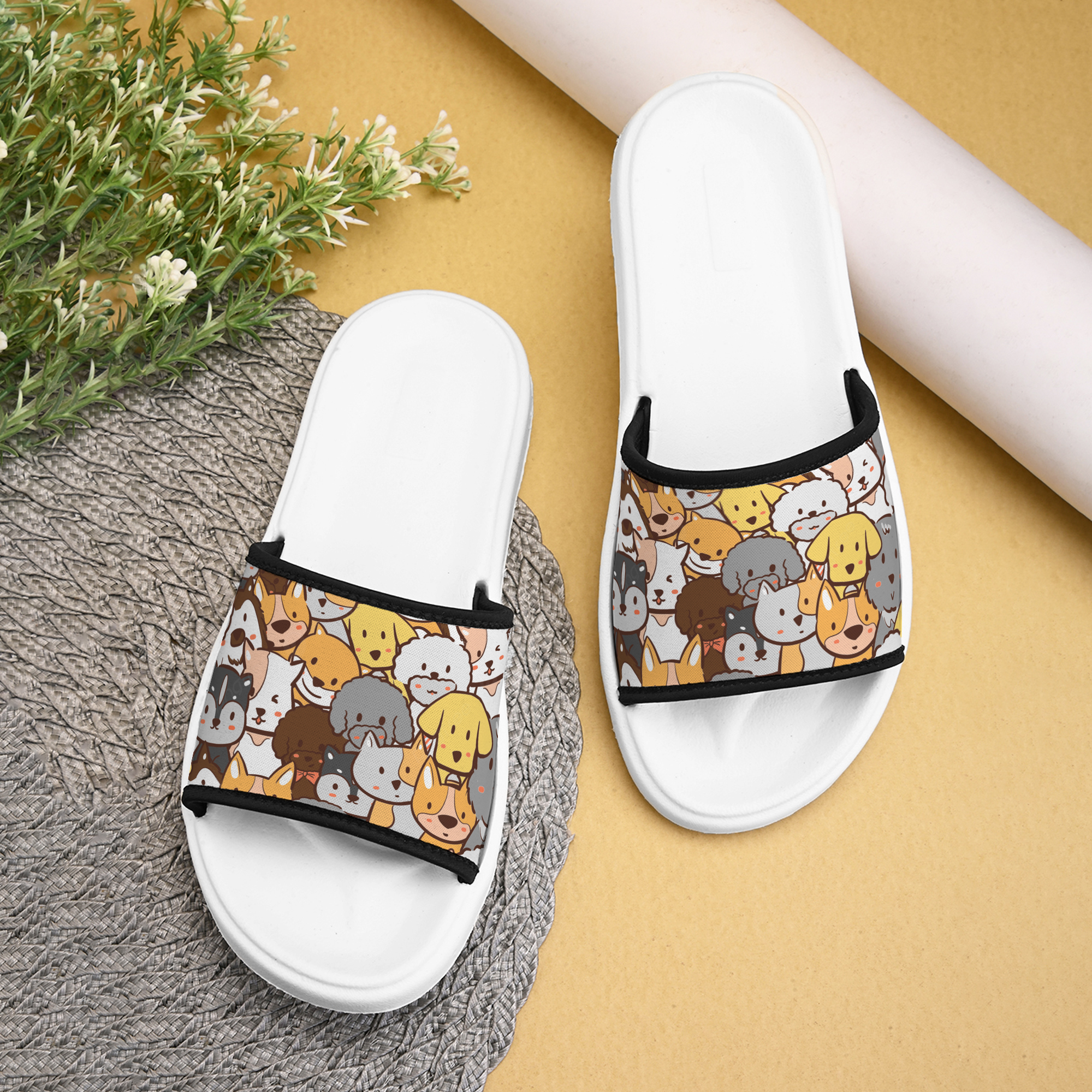 Abstract Printed Women Slippers Flip Flop for Cute Girls Stylish Chappal with Durable, Lightweight & High Graphics Designer