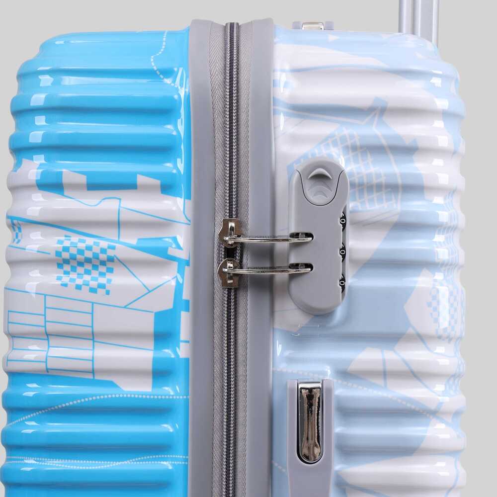 24inch Fly Blue Kandel London Printed Suit Case - Feature: High Quality / Attractive Design