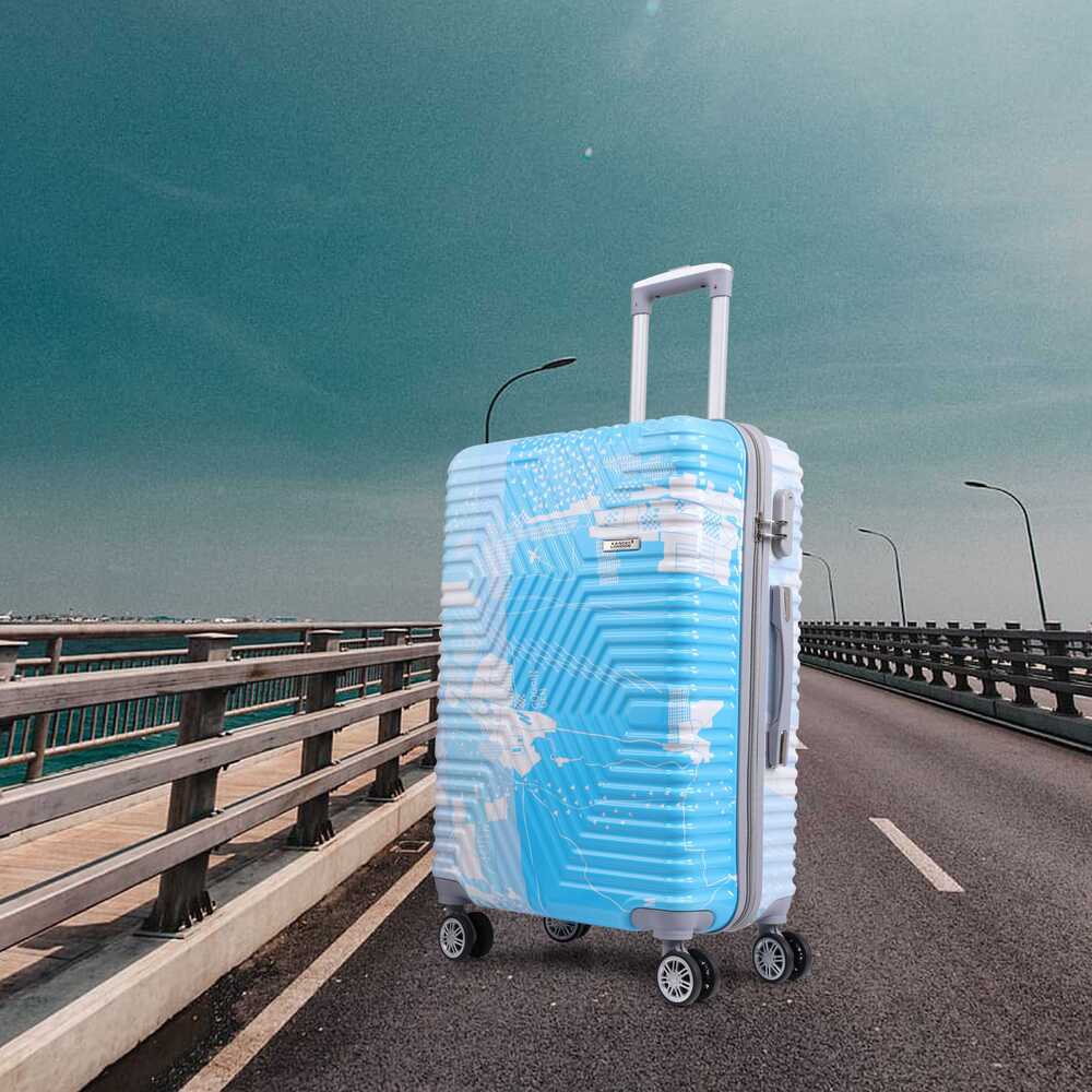 24inch Fly Blue Kandel London Printed Suit Case - Feature: High Quality / Attractive Design